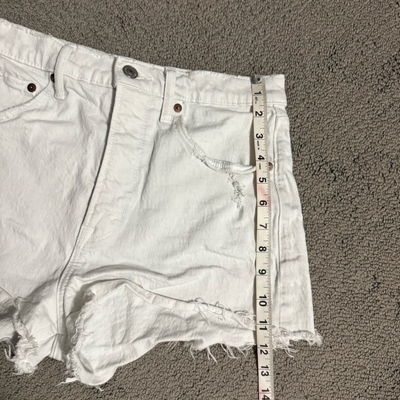 Abercrombie & Fitch White Jean Shorts - Picture 11 of 14